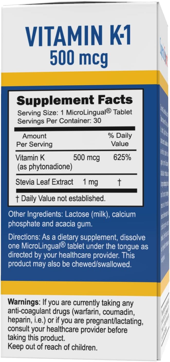 Superior Source Vitamin K1 500mcg - BeesActive Australia