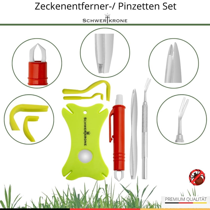 Schwertkrone set of 6 tick tweezers, tick tweezers for dogs, tick card, tick tweezers for cats, tick tweezers for humans, tick tweezers, tick hooks for dogs, tick tweezers tick set of 6 - BeesActive Australia