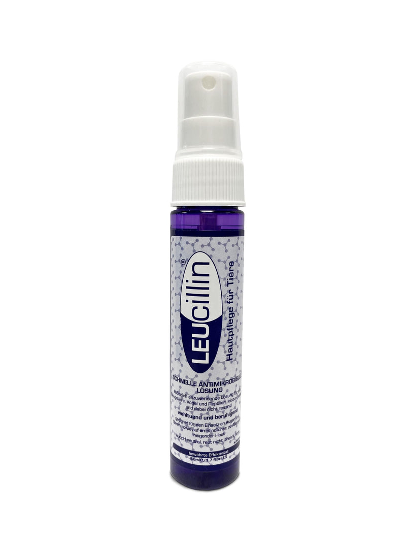 Leucillin 60ml Natural Antiseptic Spray - Antibacterial Antifungal Antiviral for Dogs Cats All Animals Itchy Skin Minor Wound Care and Skin Health | 60ml