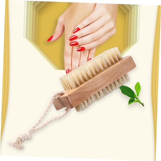 SOESFOUFU Tool Nail Cleaning Up Brush Female Tools Cleaning Tools Nail Scrub Brush Nail Brush Nail Scrubber Hair Nail Polish Small Brush Wooden Brush Cleaning Brush Miss Bamboo - BeesActive Australia