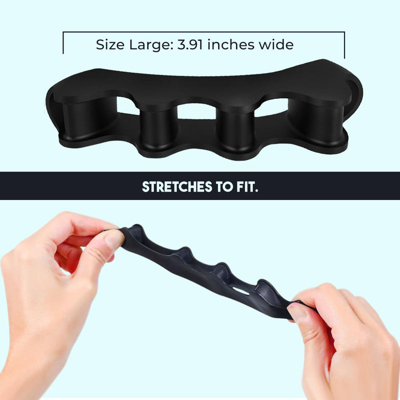 VYCE PrimalStep Toe Separators, Spreaders, Spacers, Straightener to Correct Toes for Men and Women, Bunion Corrector, Plantar Fasciitis and Athletic Mobility, Large (Pack of 2) Large (Pack of 2) - BeesActive Australia