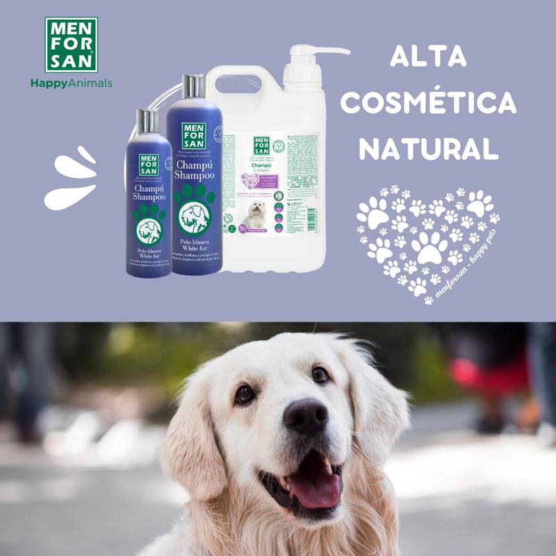 MENFORSAN White Shampoo for Dogs | Color intensification | Shine enhancer | Removes orange tones | Deep moisturizer | 1L - BeesActive Australia