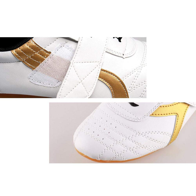 Dilwe Boxing Shoes, PU Leather Soft Sole Taekwondo Shoes for Taichi Gym Exercise(38) - BeesActive Australia