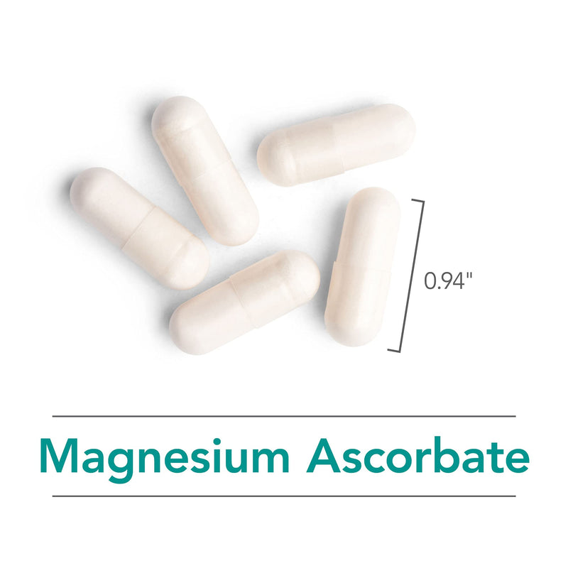 NutriCology Magnesium Ascorbate Buffered Vitamin C, 100 Capsules | 1000 mg Stomach-Friendly Non-Acidic Vitamin C, Buffered Magnesium Ascorbate, Vegetarian and Hypoallergenic