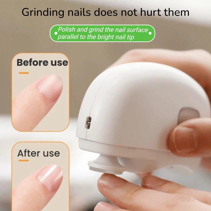 Electric Nail Clipper, 2 in 1 Two Speeds Automatic Nail Trimmer for Seniors Baby Adults, USB Rechargeable Nail Scrap Storage Safe Quiet Grinding Nail Cutter for Fingernail Toenail