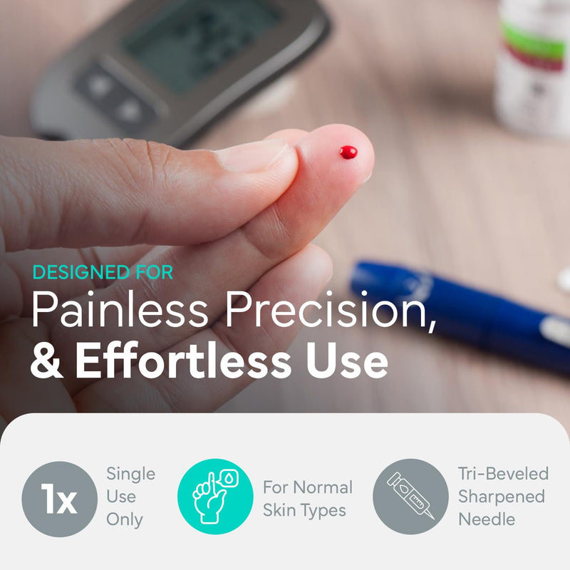 OWELL Twist Top Lancets, Sterile Lancets for Diabetes Testing, Lancets for Diabetic & Blood Sugar Test, Thin Lancet for Regular Skin, 30 Gauge, 100 Count 30 Gauge (100 Count)
