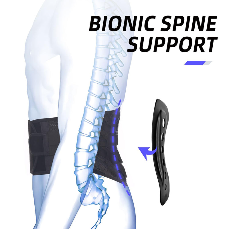OSK Back Brace for Lower Back Pain Relief with 3D Lumbar Pad,Lumbar Support Belt for Men & Women with 7 Stays,Ergonomic Design and Soft Breathable Material for Work,Herniated Disc,Sciatica(XX-Large:49.2~59Inch) XX-Large Lumbar Brace with 3D Pad - BeesActive Australia