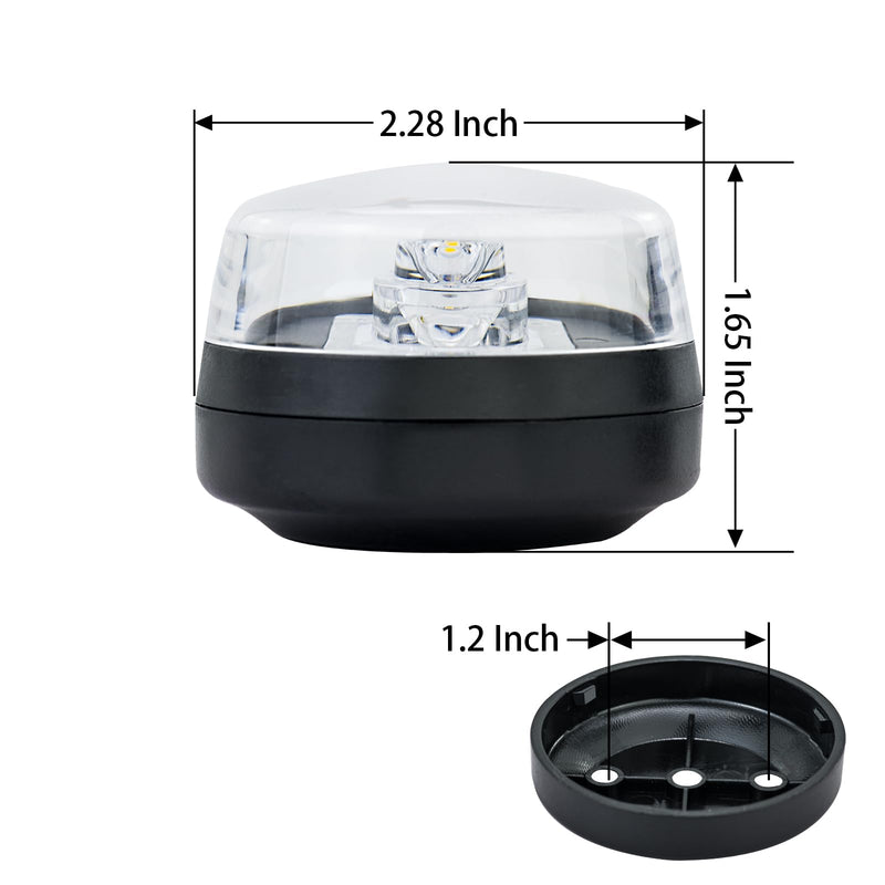 Anchor Lights,Boat Tower Light,Bimini Top LED Waketower All-Round 360 Degree White, USCG Certified 2NM,10-30Volt