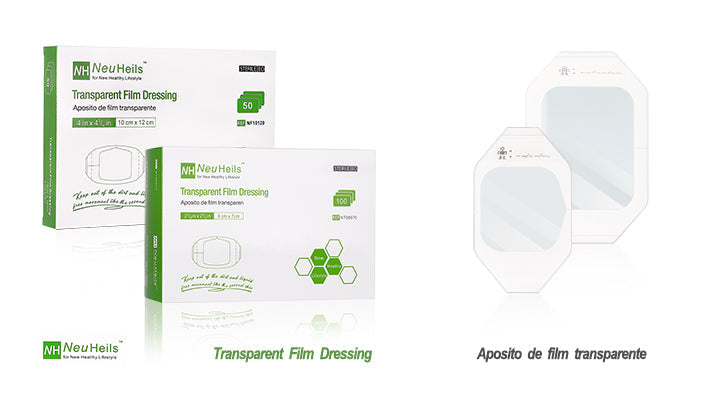 NeuHeils Transparent Film Dressing 2 3/8'' x 2 3/4'', 200 Pack, Waterproof Wound Cover Bandage, Clear IV Catheter Tape, Adhesive Patch, Shower Shield 2 3/8'' x 2 3/4'' (Pack of 2)