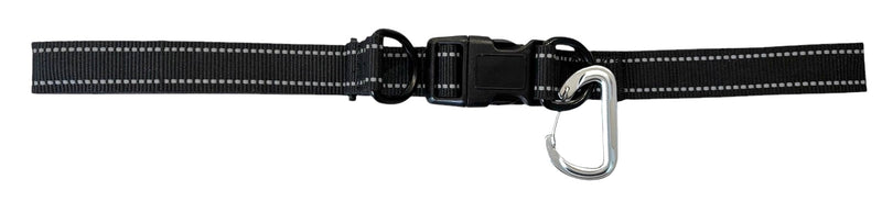 Shed Defender Hands Free Dog Leash Belt - Seen on Shark Tank - Attaches to Any Leash, Jogging & Running, Heavy Duty Buckle, Reflective Stitching, Adjustable one Size fits All, Designed in USA (Black) Black