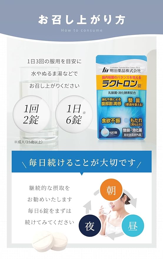Lactron Tablets 180 Tablets Pouch Type Meiji Yakuhin Manufacturer Official Lactic Acid Bacteria Intestinal Regulation - BeesActive Australia