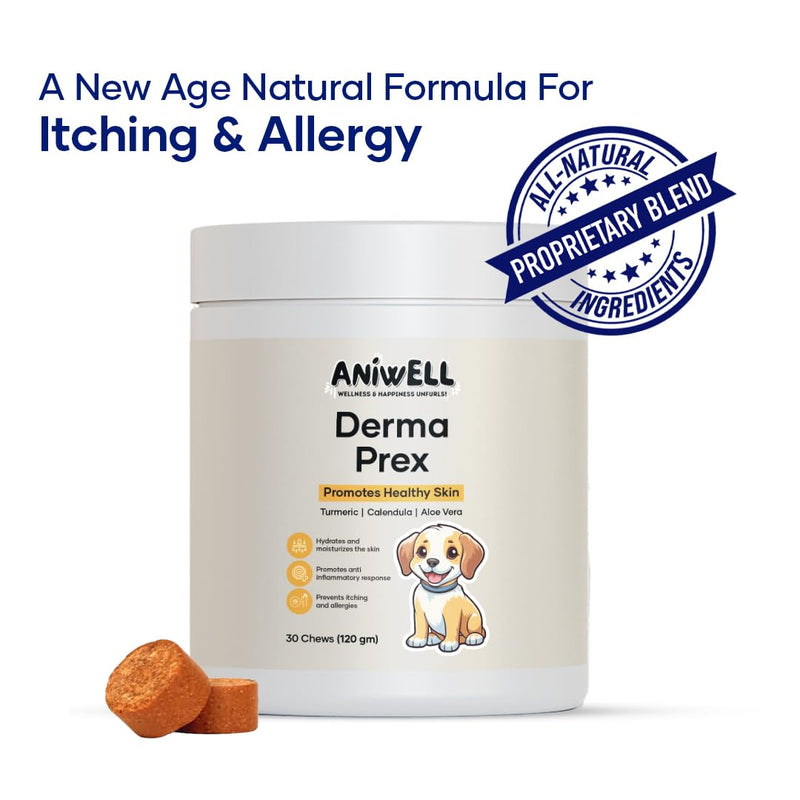 DermaPrex: A New Age Natural Formula for Itching & Allergy, Vitamin E & Borage Oil Supplement – Packed with Beneficial Fatty Acids for Healthy Skin – Seasonal Allergies Support 1