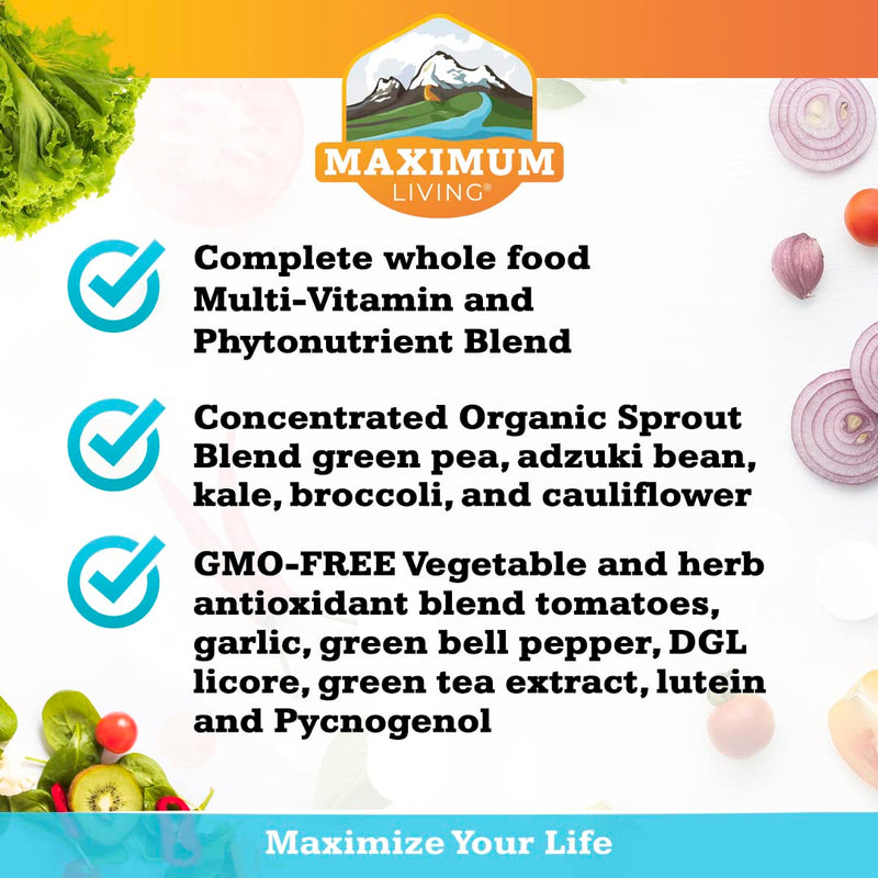 Vita-Sprout Whole-Food Multivitamin & Phytonutrient Blend - 120 Capsules
