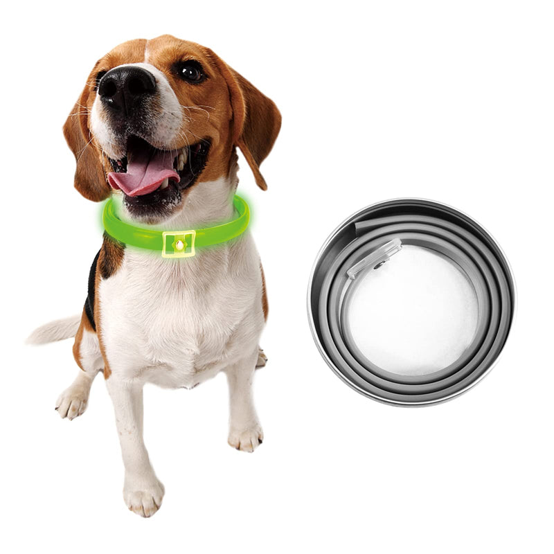 DEWEL Luminous Tick Collar for Dogs, Tick Collar Luminous Collar Dog Adjustable Flea and Tick Prevention Collars Waterproof Fluorescent Flea Collar Against Pests, 63.5cm XL - BeesActive Australia