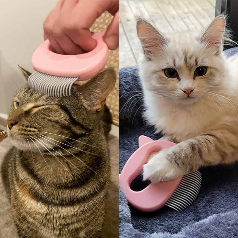 Leo's Paw The Original Pet Hair Removal Massaging Shell Comb Soft Deshedding Brush Grooming and Shedding Matted Fur Remover Dematting tool for Long and Short Hair Cat Dog Puppy Bunny (Pink) Pink - BeesActive Australia