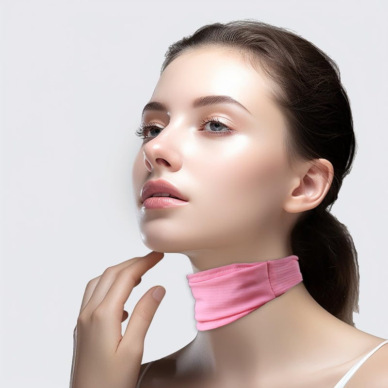 2 Pcs Trach Covers for Tracheostomy Tube Holder Adjustable Dust- Proof Shield Neck Trachea Cover,Trach Cover Band Reusable Tracheostomy Care Kits for Men and Women (Pink + Beige) Pink + Beige