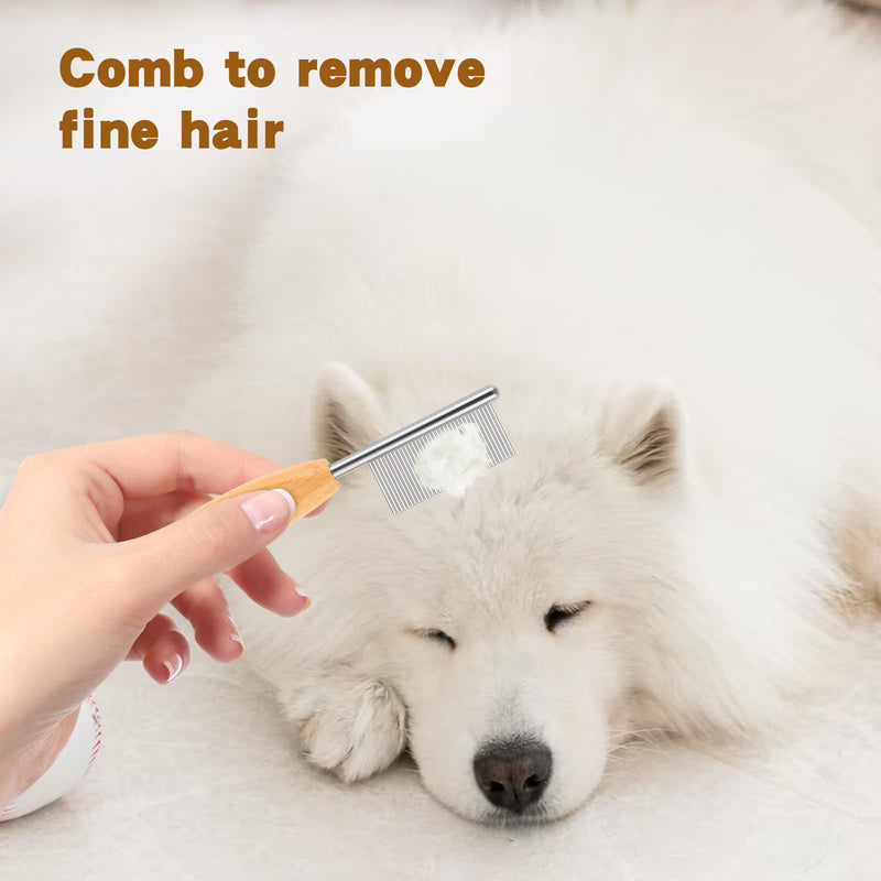DLUGOPIS 4 In Pet Face and Finishing Comb for Dogs Small Faces Metal Pocket Comb Perfect For Matted Fur Knots Tangles - BeesActive Australia