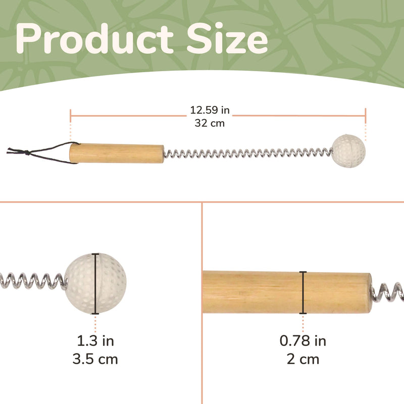 BambooMN Bamboo Backscratcher 3X Metal Bonger & Travel Size - 4 Total Units 3 Units 12.5" Bonger