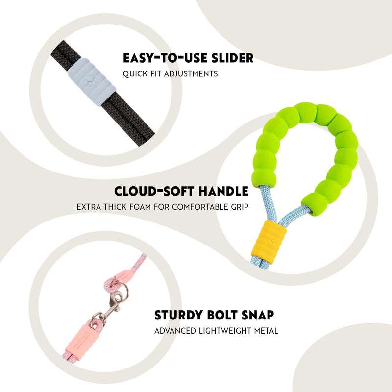 Hands Free Dog Leash for Small Medium Large Dogs, Single or Double Dog Leash with Adjustable Length Split Leads and Padded Handles Summer One Dog