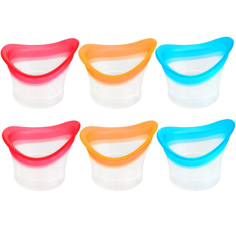 Eye Wash Cups for Eye Wash Bath Kit 6 Pack Silicone Eyes Cleaning Cup Reusable Eyewash Cleaner Cups Portable Eyes Rinse Cup Care Tool for Relief Cleansing Make up Dust Quick Discomfort