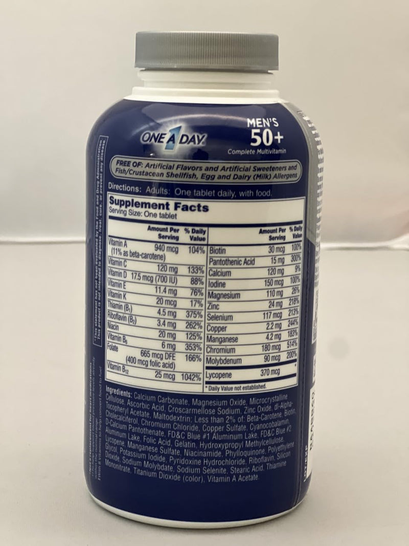 One A Day Men's 50 Plus Advantage Multi-Vitamins, SPECIALPack of 300 Count