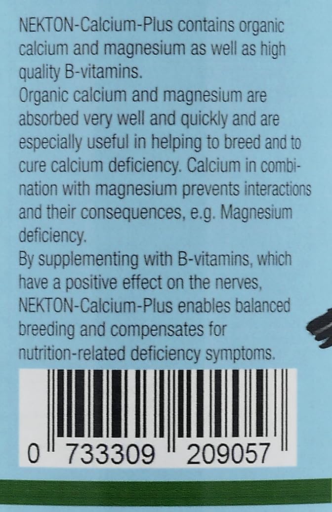 Nekton Calcium Plus - Calcium with Magnesium & Vitamins, White, 330g/11.64 oz 330g / 11.64oz