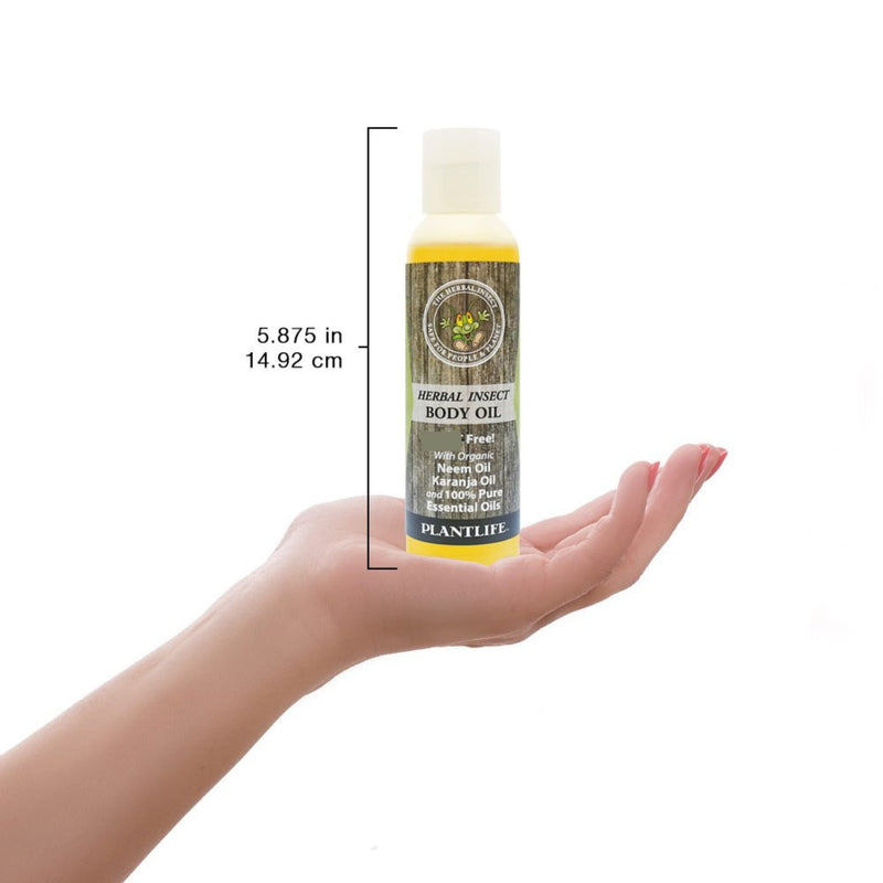 Plantlife Herbal Neem Body Oil, Hydrating, Non-Greasy, Fast-Absorbing, 4 oz | Doubles as massage oil, moisturizing, lightweight, for dry skin, all skin types, locks in moisture, soft smooth skin