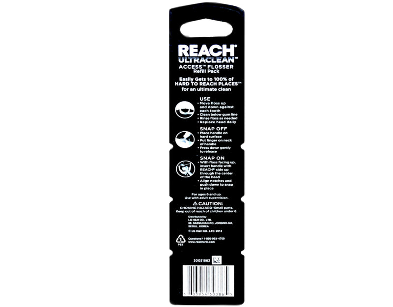 REACH Ultraclean Access Flosser Starter Bundle | Proper & Durable Oral Care & Hygiene | Effective Plaque Removal, Teeth & Gum Protection, PFAS-Free | Starter Kit + 3pk Mint Refills (28ct.) 1 Foot (Pack of 1) Starter Kit + Mint Refill 3 Pack - BeesActive Australia