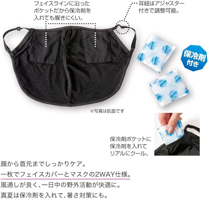 Alphax UV Realy Cool Face Cover (Includes 2 Ice Packs) -  Australia