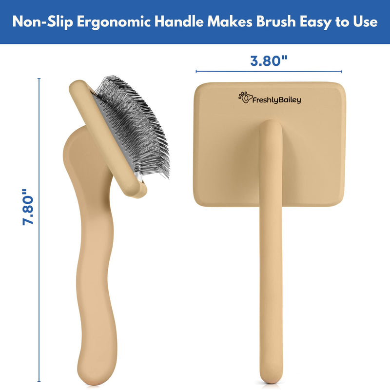 Doodle Slicker Dog Brush For Pet Grooming - Perfect For Goldendoodle & Poodle Hair Maintenance - Medium to Long Hair Breeds - Detangle, Brush, & Fluff Like a Pro - BeesActive Australia