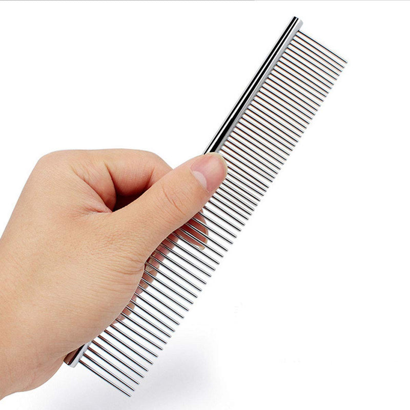 Stainless Steel Pet Grooming Comb with Rounded Ends - Professional Tool for Long and Short-Haired Dogs, Cats and Greyhounds - BeesActive Australia