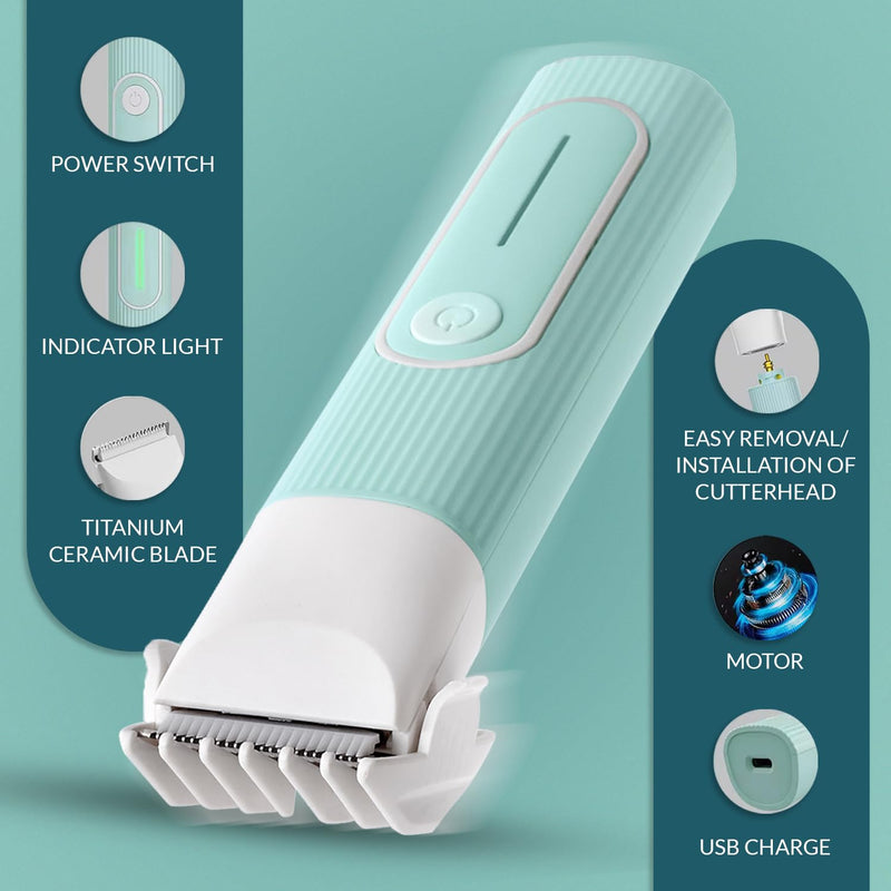 FLUFFY PUPPY Dog Clippers for Grooming, Pet Paw Trimmer | Cat Grooming Supplies | Low Noise for Trimming Dog's Hair Around Paws, Eyes, Ears, Face - BeesActive Australia