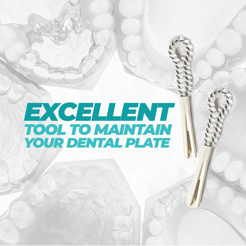 Fuller Brush Dental Plate Brush - Soft But Stiff Hygienic Denture Cleaner - Small, Flexible Cleaning Tool for Dentures, Plates, Retainers & Other Oral Devices - Oral Hygiene for Men & Women (1-Count) 1 Count (Pack of 1) - BeesActive Australia