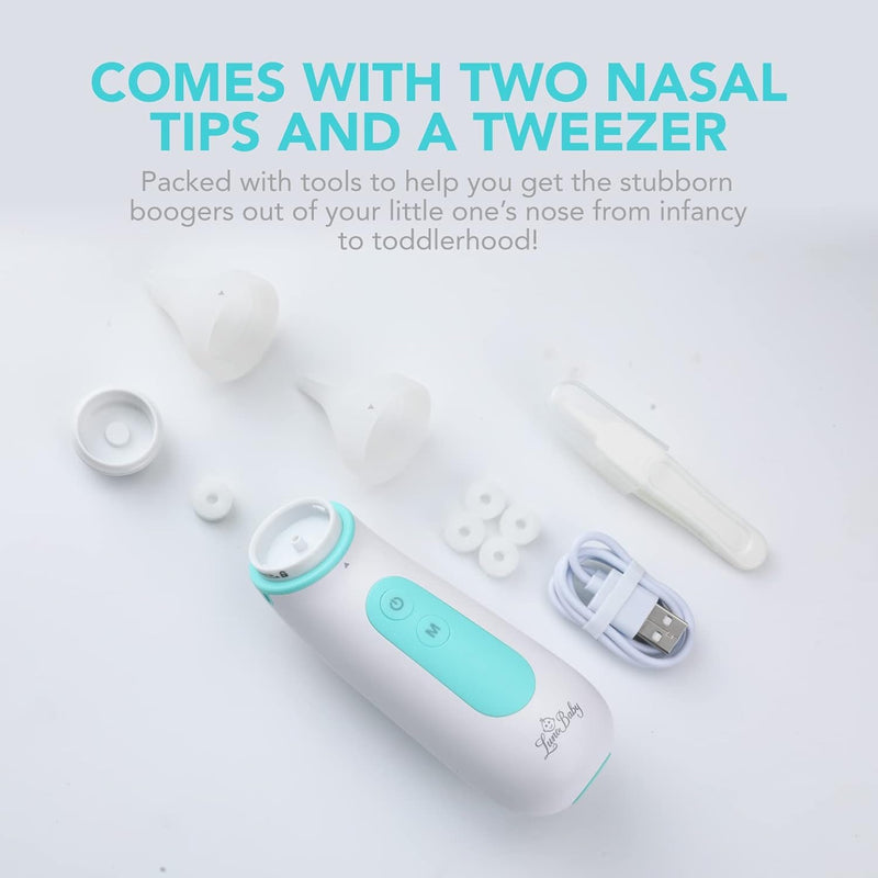 Electric Baby Nasal Aspirator - Nose Sucker Machine for Newborn Infants Toddlers Kids Adults - Automatic Booger Snot Vacuum Cleaner with Adjustable Suction Levels for Mucus Removal - BeesActive Australia