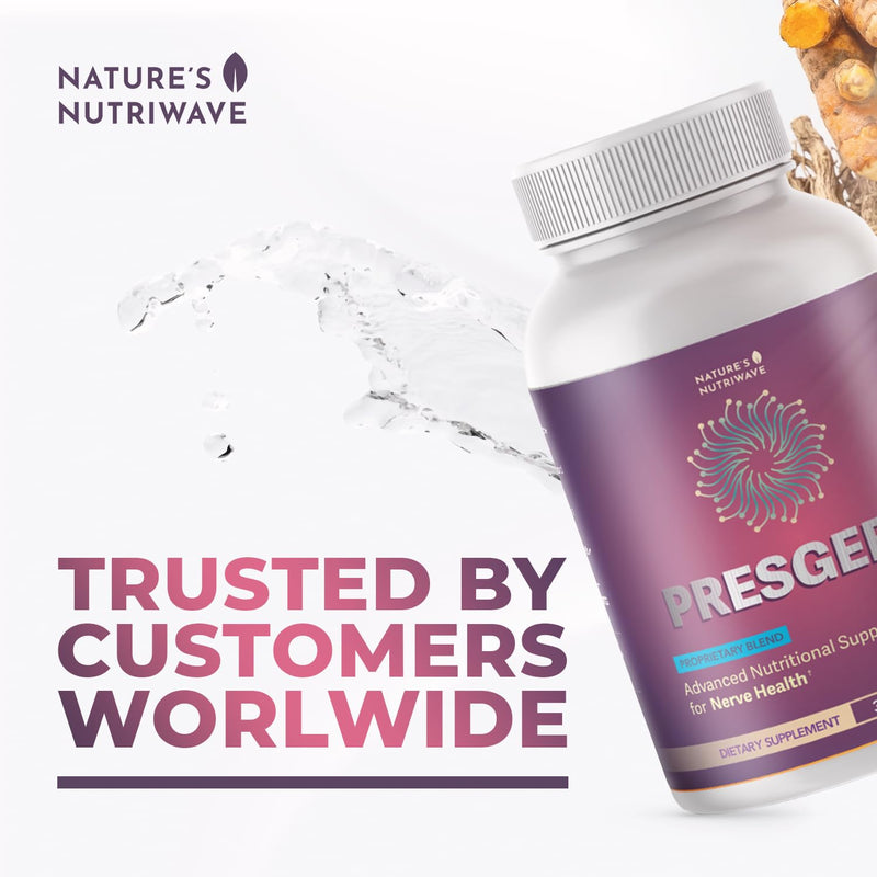 Presgera – Magnesium Glycinate, Turmeric & ALA – 30 Ct, 1 Month Supply | Also includes more botanicals with Magnesium Glycinate, Turmeric & Alpha Lipoic Acid | Non-GMO, Made in USA 30 Count (Pack of 1)