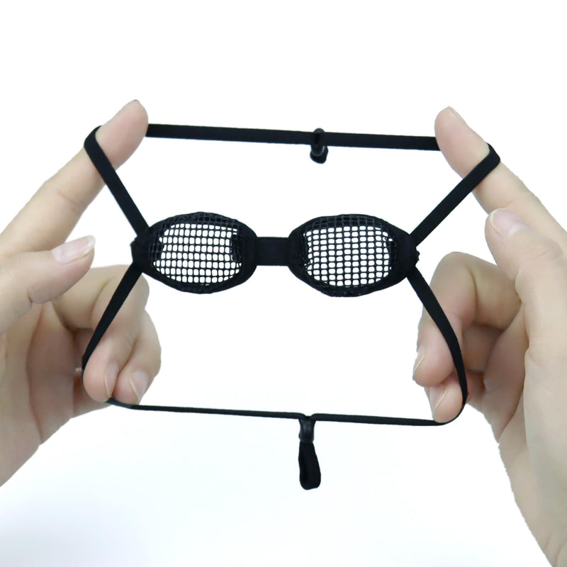 2 Pack Cats Mesh Eye Patch Cat Sunglasses Eye Mesh Cover Glasses Lightweight Cat Mesh Eyewear Eyepatch Eye Covering Wounds Protector for Kitten Pets Dogs