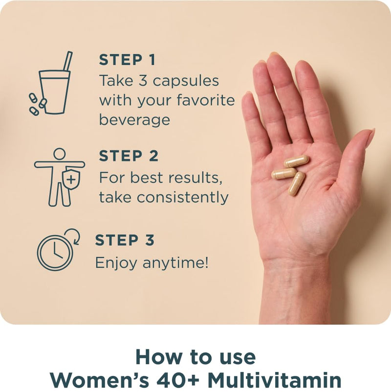 Ancient Nutrition Methylated Multivitamin for Women 40+ | Multi Vitamin & Immune Support with Vitamin D, C, Magnesium, Methylated Vitamin B, Stress, Sleep Support, Bone Health, 90 Ct Women's 90 count