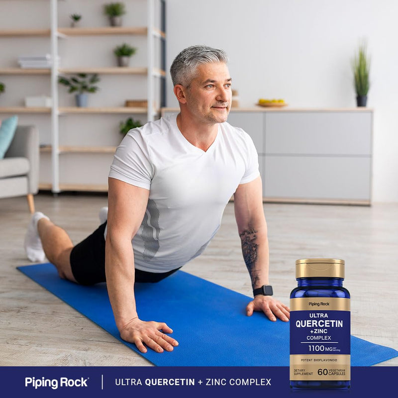 Piping Rock Quercetin Zinc Complex 1100 mg | 60 Capsules | Potent Flavonoid | Non-GMO, Gluten Free Supplement