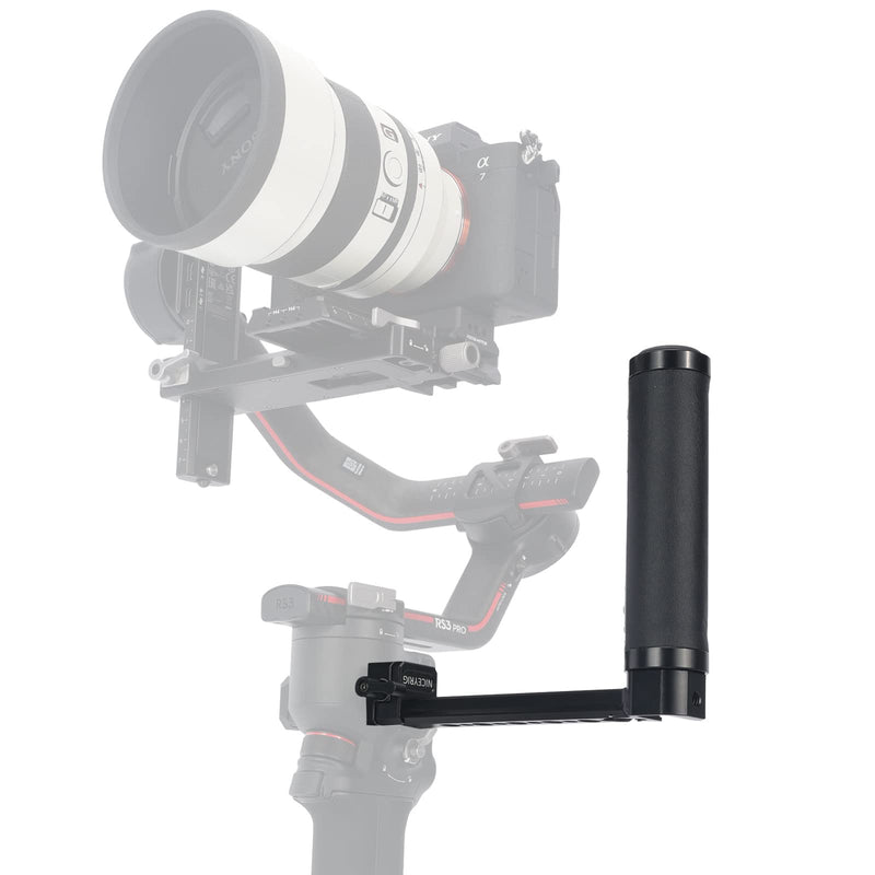 NICEYRIG Side Handle Grip for DJI RS4 / RS4 Pro / RS3 / RS3 Pro / RS2 / RSC2, Gimbal Stablilizer Support Leather Handgrip with Extension Arm - 523 - BeesActive Australia