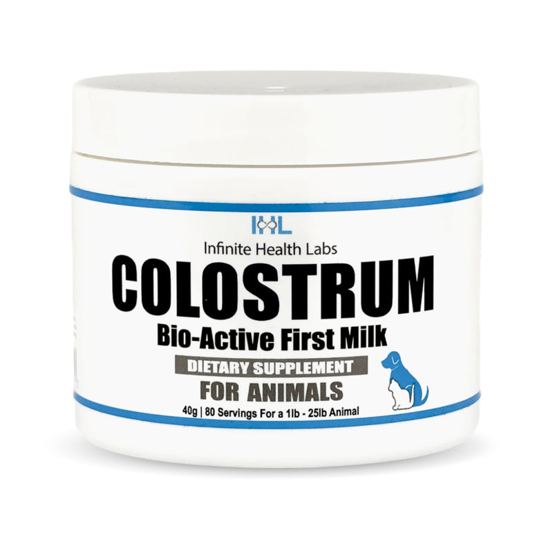 Bio-Active Bovine Colostrum for Dogs, Cats, Puppies, Kittens & Pets - Daily Colostrum Powder Supplement 240g (480 Servings)