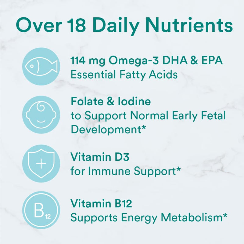 SmartyPants Prenatal Vitamins for Women, Multivitamin Gummies: Omega 3 Fish Oil (EPA/DHA), Biotin, Methylfolate, Vitamin D3, C, Vitamin B12, B6, A, K & Zinc, Inositol, 80 Count (20 Day Supply) 20 servings, 80 Count Discontinued - 20 Day Supply