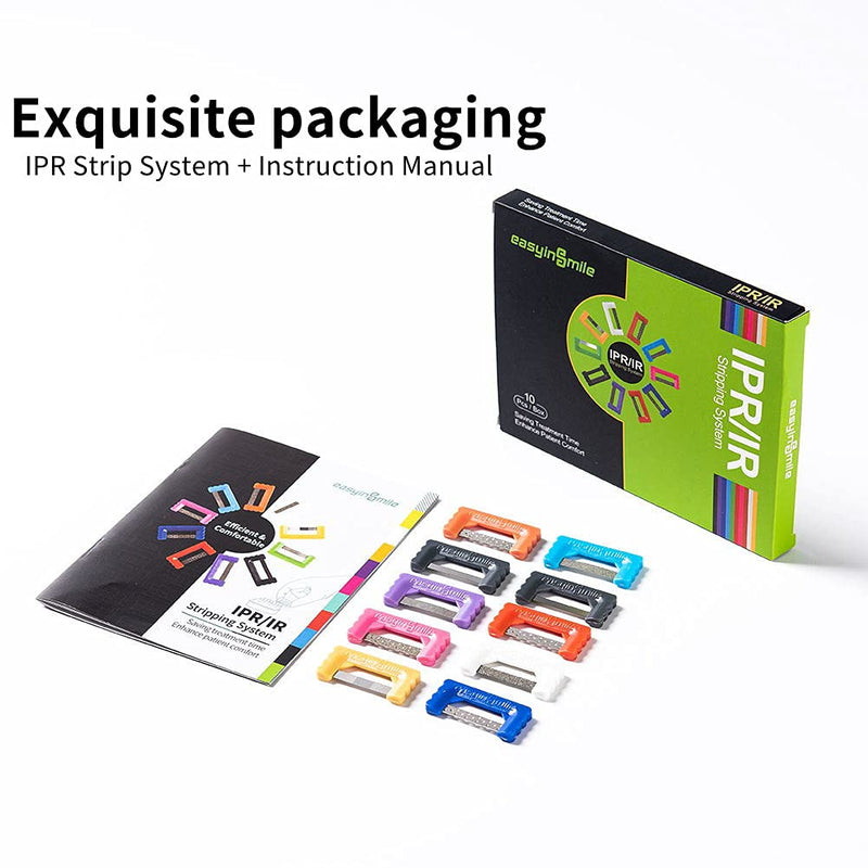 Easyinsmile Dental IPR Strip System 10PCS Orthodontic Interproximal Reduction Enamel Kits (B/Multi-Color) B/Multi-color - BeesActive Australia