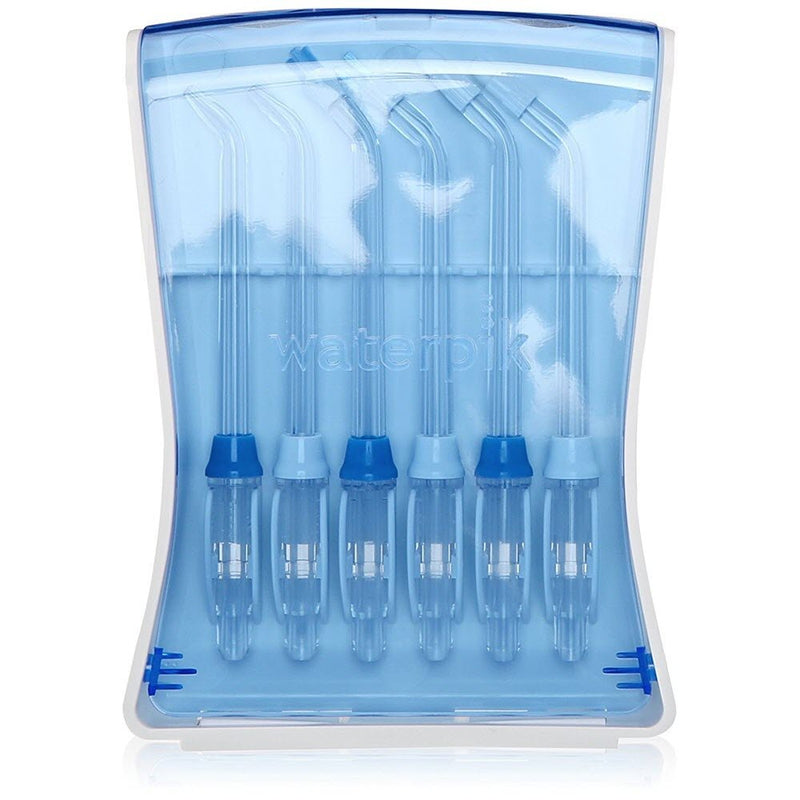 Waterpik Water Flosser 6 Count Replacement Tips With Case, Convenient, Hygienic and Sturdy for Easy Storage and Travel, Includes Precision, Orthodontic, Plaque Seeker Refill Heads Nozzles - BeesActive Australia