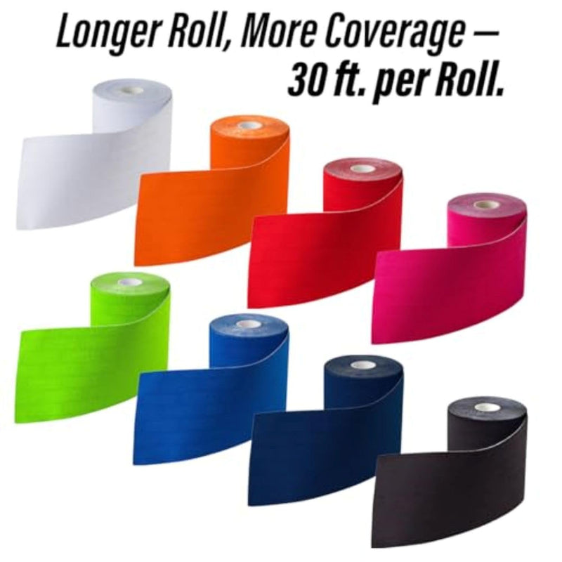 Battle Sports Football Turf Tape - Extra Wide - 30 feet, Waterproof Athletic Tape - Flexible, Breathable, Easy to Cut Red - BeesActive Australia