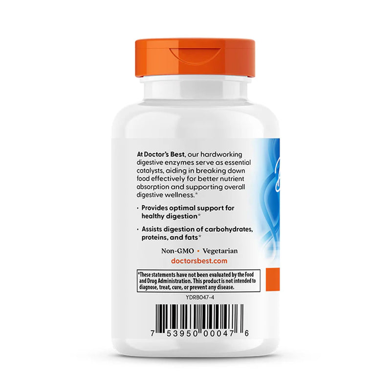 Doctor's Best Digestive Enzymes Supplement for Women & Men - Supports Gut Health, Digestion, & Overall Wellness, Formulated with Amylase, Super Enzyme Blend for Food Break Down - 90 Veg Caps (2 Pack) 90 Count (Pack of 2)