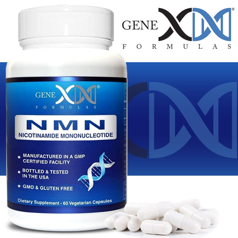 Genex Formulas NMN 250 mg Dose Stabilized Form 99% Pure Supplement, 3 Pack | NMN Supplement for Cellular Energy, Increased NAD Levels, DNA Repair, and Healthy Aging, GMP Certified, 90 Day Supply 60 Count (Pack of 3)
