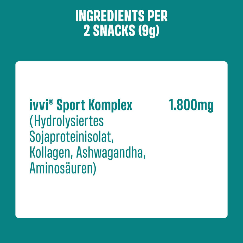 ivvi Sport – Functional Dog Snacks | With Protein, Ashwagandha, Collagen & Amino Acids | Supports Muscle Strength, Recovery & Vitality | 60 Soft Treats (270 g)