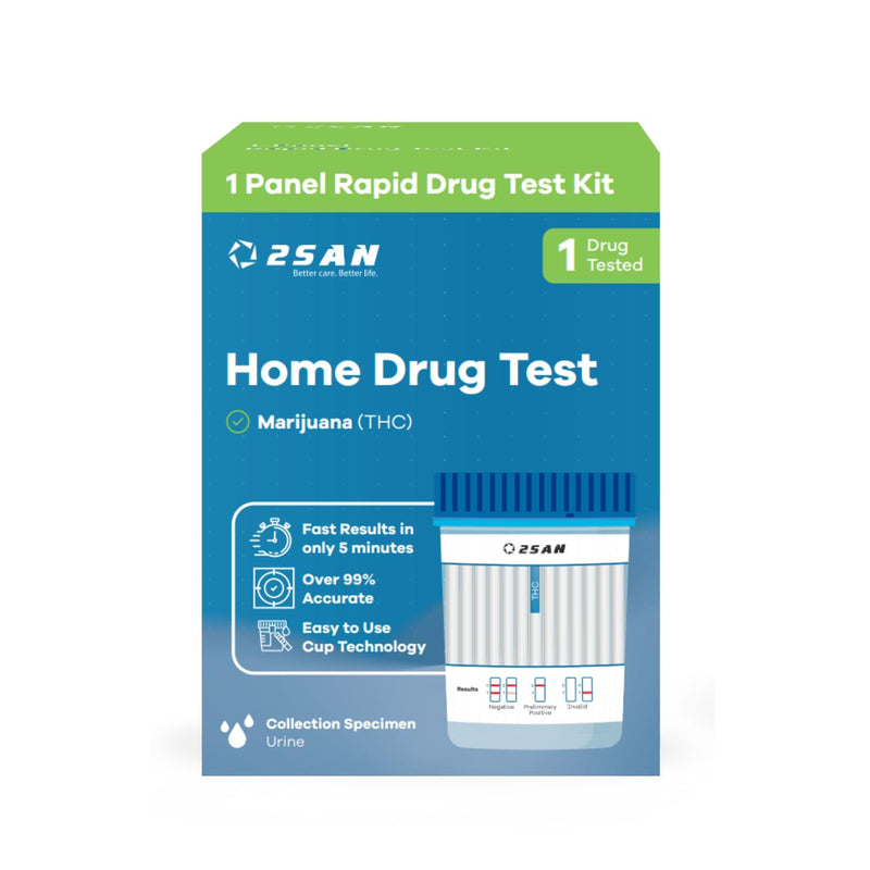 2San THC Urine Drug Test – Sensitive At-Home Marijuana Screening Kit – Detects THC at 15 ng mL – Fast 5-Min Results – Easy & Reliable Cannabis Test Strip (1 Pack, 1 Test)