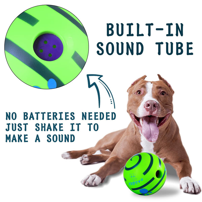 HYQ Small Dog Toys Ball, Interactive Dog Toys Ball, Squeaky Dog Toys for Small Medium Large Dogs, Puppy Ball Dog Toys to Keep Them Busy-2.75 inch 2.75 inch Striped Green Ball - BeesActive Australia