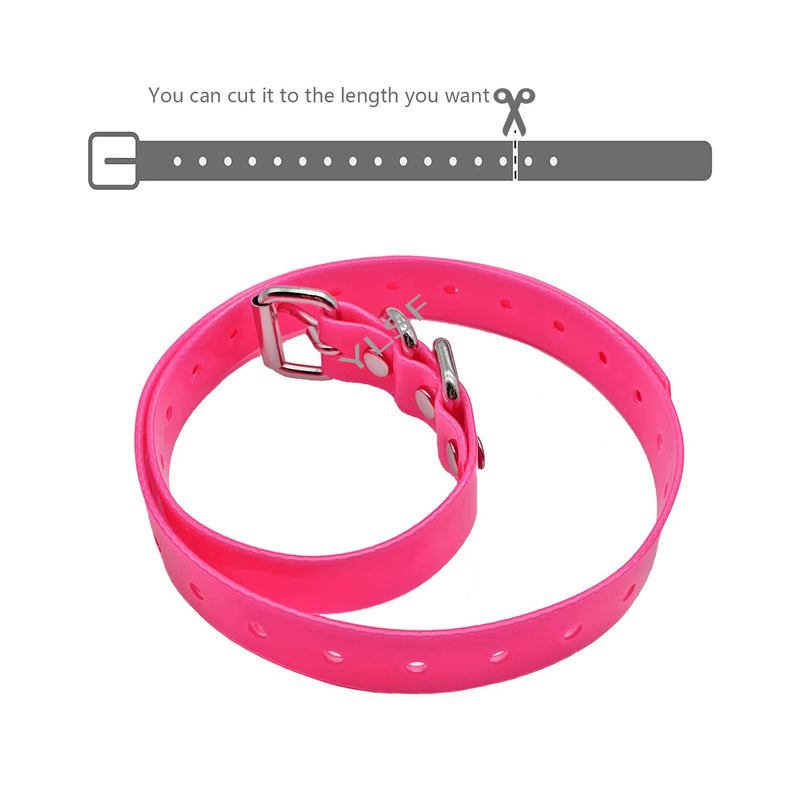 Dog Collar Strap for Most of Electronic Training Shock Collar Receivers-Adjustable Durable Waterproof Odorless 3/4 Inch Collar Replacement for Barking Fence-Pet TPU Collar Strap 1 Pack Pink - BeesActive Australia